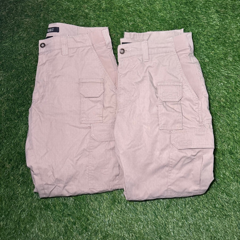 5.11 Tactical Stryke Pants Mens 34x32 Khaki Tan Ripstop Cargo Trousers 74369